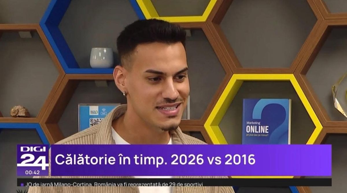 Robert-Nicolae Feraru invitat la Digi24: Călătorie în timp: 2026 vs. 2016, trendul nostalgiei online