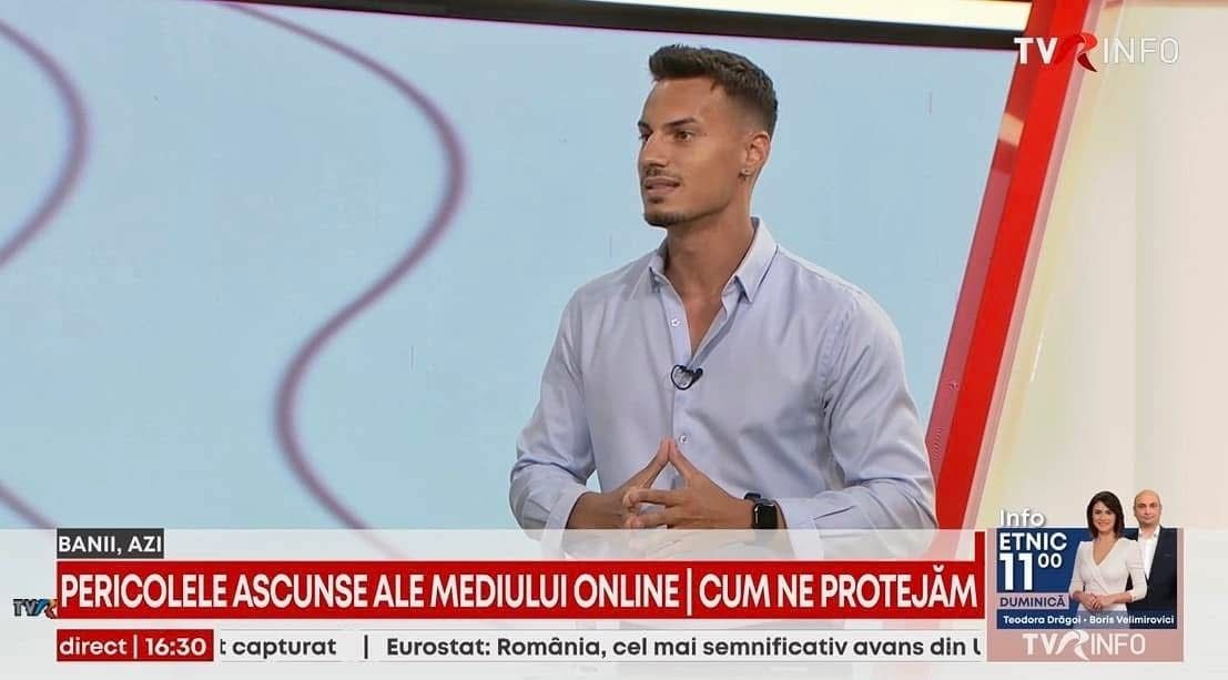 Robert-Nicolae Feraru invitat la TVR Info: Pericolele ascunse ale mediului online